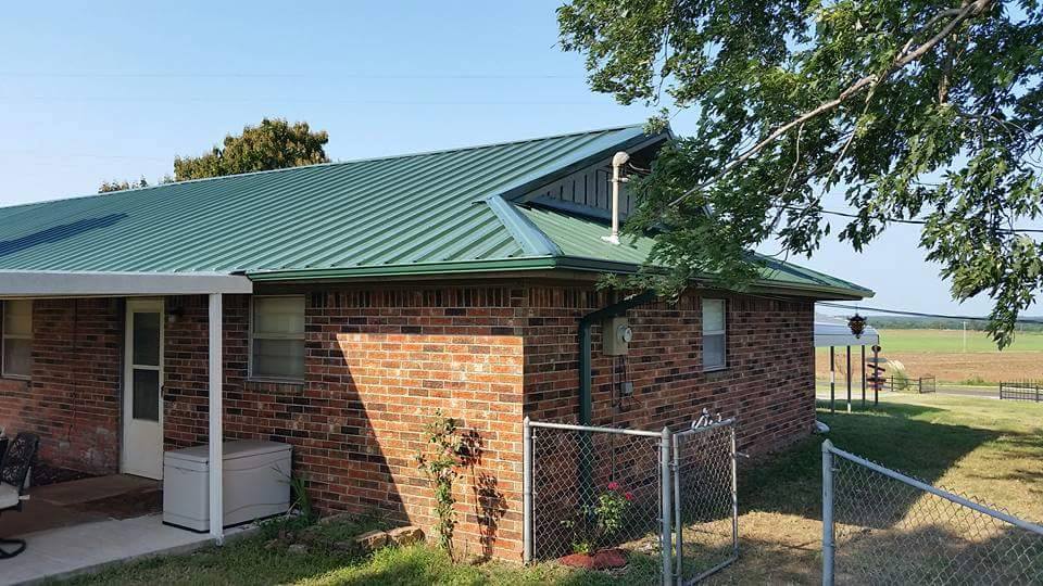 metal roof on home